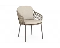 I przemysłowe krzesło stołowe ogrodowe z poduszkami na siedzisku i oparciu corbetta bizzotto