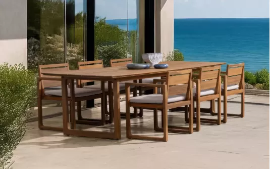 Zestaw stołowy ogrodowy z 6 krzesłami i dużym stołem 240 cm Adrian bizzotto Zestaw stołowy ogrodowy z 6 krzesłami i dużym stołem 240 cm Adrian bizzotto