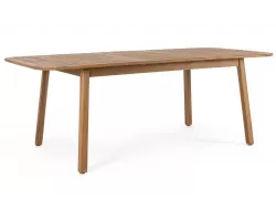Stół ogrodowy z drewna akacji z rozkładanym blatem od 160 do 210 cm danubio bizzotto