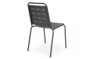 Antracytowe krzesło ogrodowe sztaplowania stalowe yara bizzotto