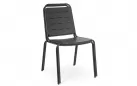 Antracytowe krzesło ogrodowe sztaplowania stalowe yara bizzotto