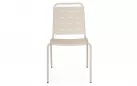 Jasnobeżowe krzesło ogrodowe sztaplowania stalowe yara bizzotto