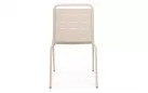 Jasnobeżowe krzesło ogrodowe sztaplowania stalowe yara bizzotto