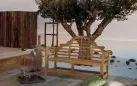 Ławka ogrodowa w stylu klasycznym z drewna teak VERADERO