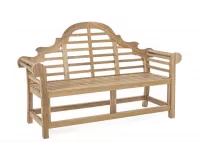 Ławka ogrodowa w stylu klasycznym z drewna teak VERADERO