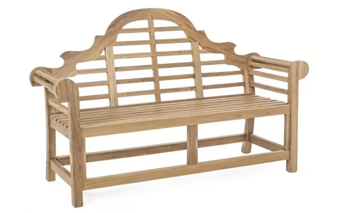 Ławka ogrodowa w stylu klasycznym z drewna teak VERADERO