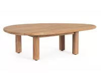 Stolik kawowy teak z drewna premium Titus 120x78 cm