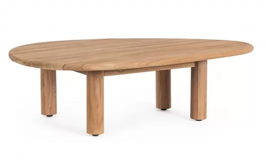 Stolik kawowy teak z drewna premium Titus 120x78 cm
