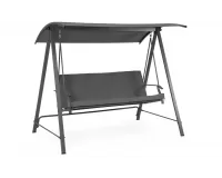 Trzyosobowa Huśtawka ogrodowa w kolorze grafitowym staszkiem teseo