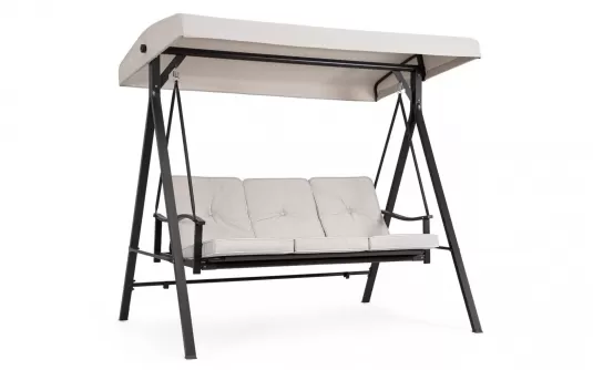Trzyosobowa Huśtawka ogrodowa z daszkiem z siedziskiem rozkładanym do łóżka taurus bizzotto