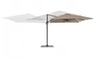 Ogrodowy parasol z nogą boczną 3 x 3 m antracyt poszycie taupe Porto bizzotto