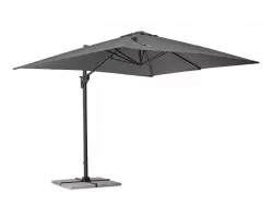 Ogrodowy parasol z nogą boczną 3 x 3 m antracyt poszycie antracyt Porto bizzotto