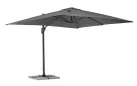 Obrotowy parasol ogrodowy z nogą boczną 3 x 4 m noga antracyt poszycie grafitowe Porto bizzotto 