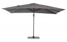 Obrotowy parasol ogrodowy z nogą boczną 3 x 4 m noga antracyt poszycie grafitowe Porto bizzotto 