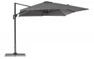 Obrotowy parasol ogrodowy z nogą boczną 3 x 4 m noga antracyt poszycie grafitowe Porto bizzotto 