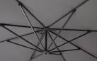 Obrotowy parasol ogrodowy z nogą boczną 3 x 4 m noga antracyt poszycie grafitowe Porto bizzotto 
