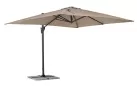 Obrotowy parasol ogrodowy z nogą boczną 3 x 4 m noga antracyt poszycie taupe Porto bizzotto 