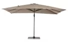 Obrotowy parasol ogrodowy z nogą boczną 3 x 4 m noga antracyt poszycie taupe Porto bizzotto 