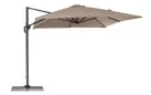 Obrotowy parasol ogrodowy z nogą boczną 3 x 4 m noga antracyt poszycie taupe Porto bizzotto 