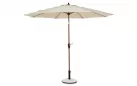 Parasol ogrodowy noga efekt drewna 8-kątny Ø3 m z efektem pochylania czaszy tilt beżowa czasza palinuro bizzotto