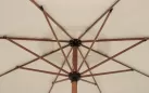 Parasol ogrodowy noga efekt drewna 8-kątny Ø3 m z efektem pochylania czaszy tilt beżowa czasza palinuro bizzotto
