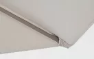 Parasol ogrodowy z nogą boczną ośmiokątny o średnicy 350 cm beżowa noga białoszare poszycie