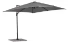 Parasol ogrodowy z nogą boczną 3 x 3 m SIVIGLIA poszycie grafitowe noga antracyt