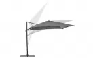 Parasol ogrodowy z nogą boczną 3 x 3 m SIVIGLIA poszycie grafitowe noga antracyt