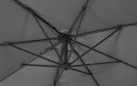 Parasol ogrodowy z nogą boczną 3 x 3 m SIVIGLIA poszycie grafitowe noga antracyt