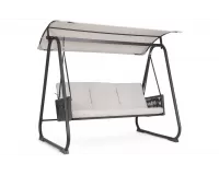 Huśtawka ogrodowa 3 osobowa w kolorze antracyt dedalo