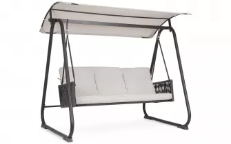 Huśtawka ogrodowa 3 osobowa w kolorze antracyt dedalo