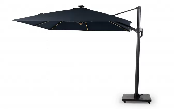 Parasol ogrodowy 3x3 premium z nogą boczną i podstawą granitową z kółkami duraflex