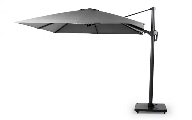 Parasole ogrodowe noga boczna 3x4 m antracytowa noga | poszycie jasnoszare DURAFLEX