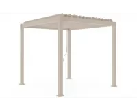 Pawilon ogrodowy lamelowy beż 300x240 cm stal galwanizowana i malowana proszkowo garda bizzotto