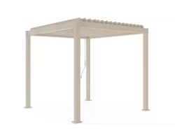 Pawilon ogrodowy lamelowy beż 300x240 cm stal galwanizowana i malowana proszkowo garda bizzotto