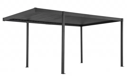 Grafitowy pawilon ogrodowy lamelowy 3 x 5 m garda bizzotto