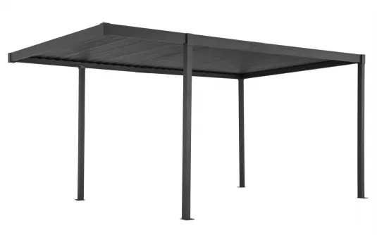Grafitowy pawilon ogrodowy lamelowy 3 x 5 m garda bizzotto Grafitowy pawilon ogrodowy lamelowy 3 x 5 m garda bizzotto