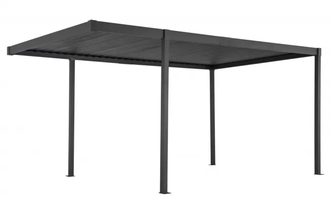Grafitowy pawilon ogrodowy lamelowy 3 x 5 m garda bizzotto