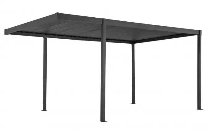 Grafitowy pawilon ogrodowy lamelowy 3 x 5 m garda bizzotto