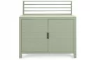 Jasnozielona szafka ogrodowa kuchenna z blatem kamiennym 120 cm aria bizzotto