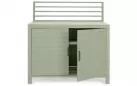Jasnozielona szafka ogrodowa kuchenna z blatem kamiennym 120 cm aria bizzotto