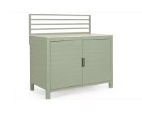 Jasnozielona szafka ogrodowa kuchenna z blatem kamiennym 120 cm aria bizzotto