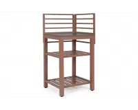 Narożna szafka ogrodowa kuchenna modułowa aluminiowa jasnobrązowa aria bizzotto