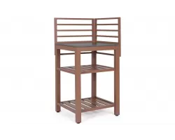 Narożna szafka ogrodowa kuchenna modułowa aluminiowa jasnobrązowa aria bizzotto