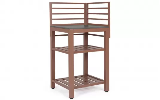 Narożna szafka ogrodowa kuchenna modułowa aluminiowa jasnobrązowa aria bizzotto Narożna szafka ogrodowa kuchenna modułowa aluminiowa jasnobrązowa aria bizzotto