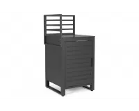 Antracytowa szafka narożna zamknięta z drzwiczkami aluminiowa ogrodowa ania bizzotto