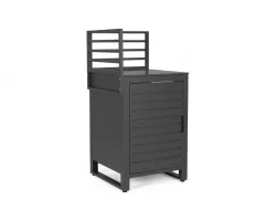 Antracytowa szafka narożna zamknięta z drzwiczkami aluminiowa ogrodowa ania bizzotto