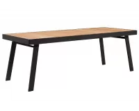 Aluminium stół ogrodowy w kolorze grafitowym z blatem z deseczek z drewna tik premium 200 x 90 cm york higold