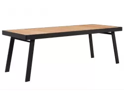 Aluminium stół ogrodowy w kolorze grafitowym z blatem z deseczek z drewna tik premium 200 x 90 cm york higold