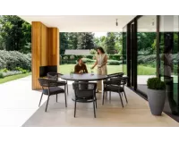 Komplet ogrodowy obiadowy z okrągłym stołem średnica 1150 i 6 krzesłami axo oslo life